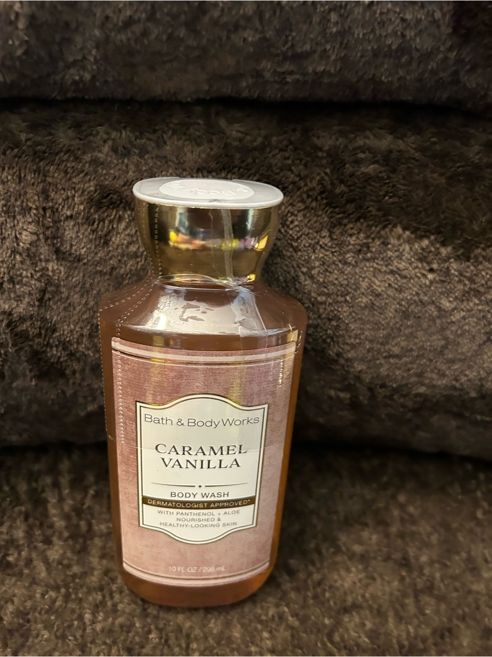 Bath & Body Works Caramel Vanilla Body Wash - Brown and Gold